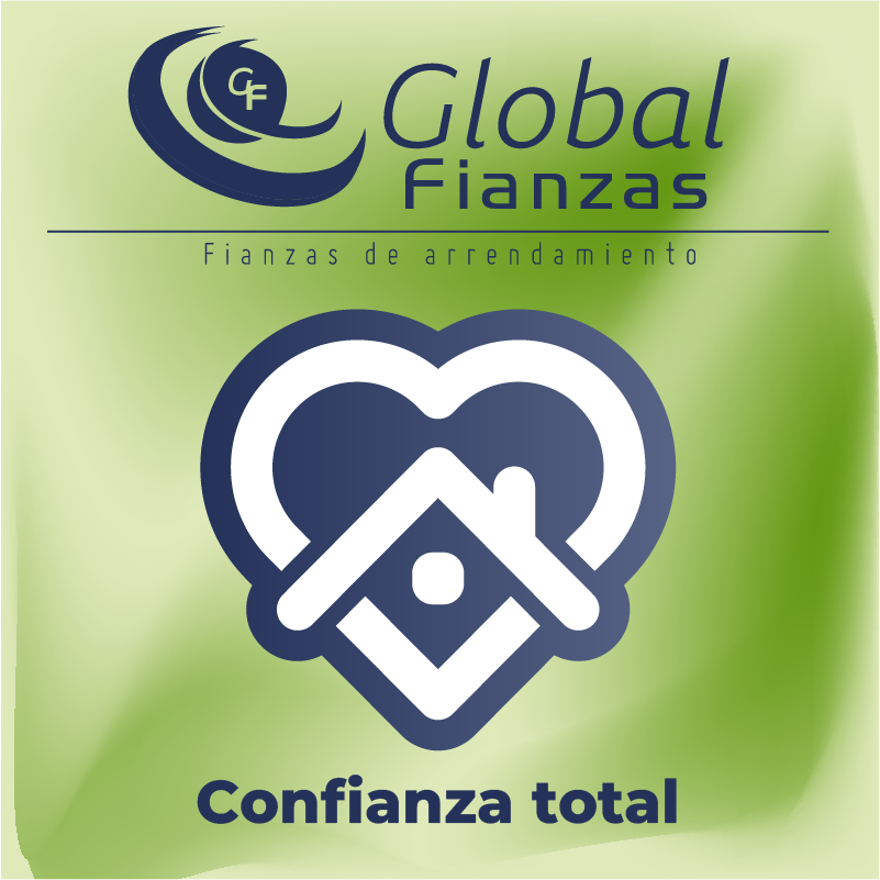 Logo de nuestra empresa con un hogar respaldado y nuestro eslogan confianza total